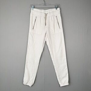 ATHLETA Cabo Linen Jogger 0 Micro‎ Cheetah Abalone Gray Casual Beach Sporty